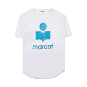 (W) Isabel Marant Koldi Logo T-Shirt Blue White - 23SS