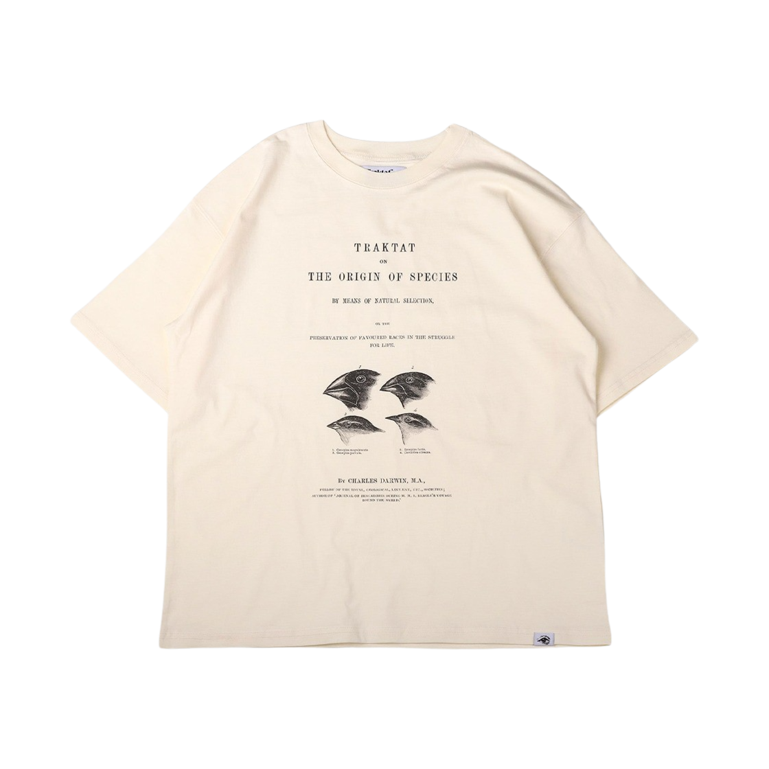 트락타트 종의 기원 티셔츠 크림(Traktat Darwin's The Origin of Species T-Shirt Cream)