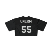 (W) ONERM Wild Cats Cropped Rugby Jersey Black