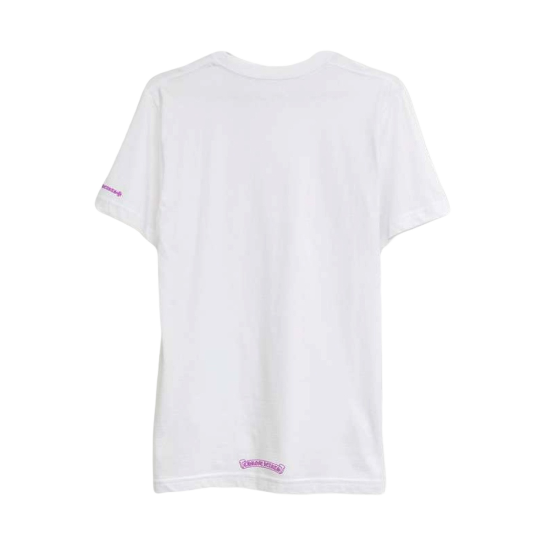 크롬하츠 넥 스크립트 로고 숏슬리브 티셔츠 화이트 퍼플(Chrome Hearts Neck Script Logo Short Sleeve T-Shirt White Purple) - 2