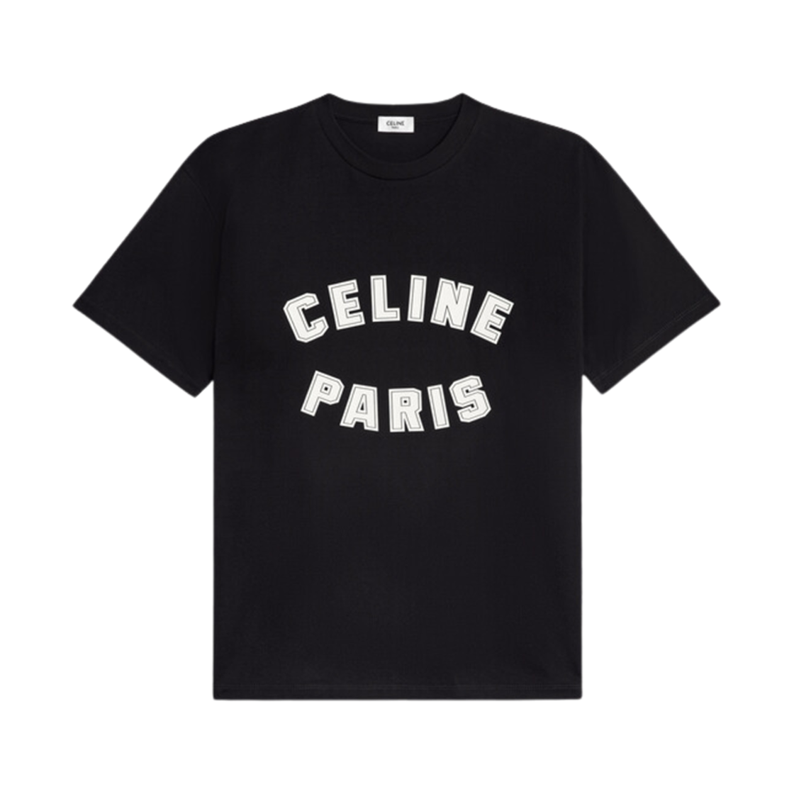 셀린느 코튼 저지 루스 파리 티셔츠 블랙 화이트(Celine Loose Paris T-Shirt in Cotton Jersey Black White) - 1
