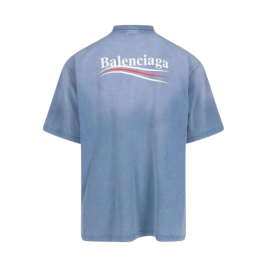 발렌시아가 빈티지 저지 폴리티컬 캠페인 티셔츠 페이디드 블루(Balenciaga Vintage Jersey Political Campaign T-Shirt Faded Blue) - 2