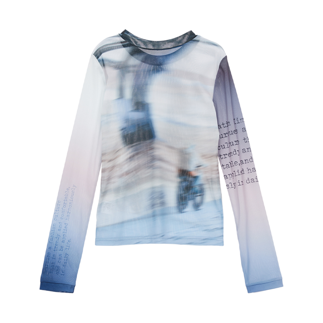 (W) 마뗑킴 몰디브 메쉬 탑 블루((W) Matin Kim Maldives Mesh Top Blue) - 2