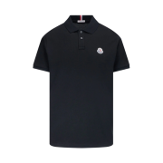 Moncler Logo Polo Shirt Black - 21FW