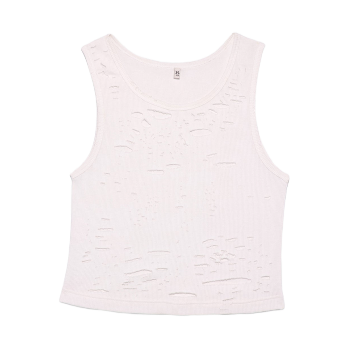 (W) R13 디스트레스드 탱크 에크루((W) R13 Distressed Tank Ecru)