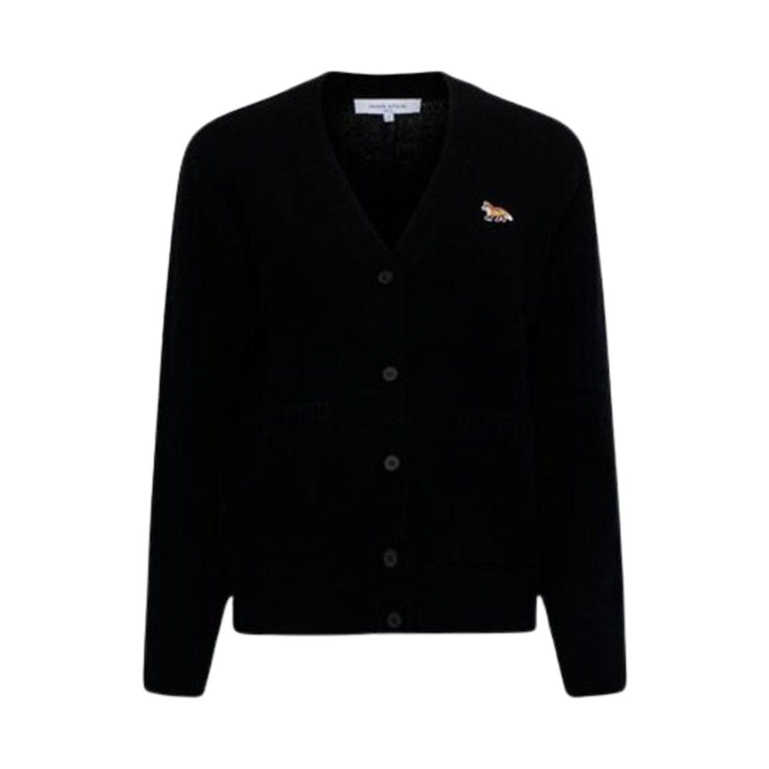 (W) 메종 키츠네 베이비 폭스 패치 박시 가디건 블랙((W) Maison Kitsune Baby Fox Patch Boxy Cardigan Black)