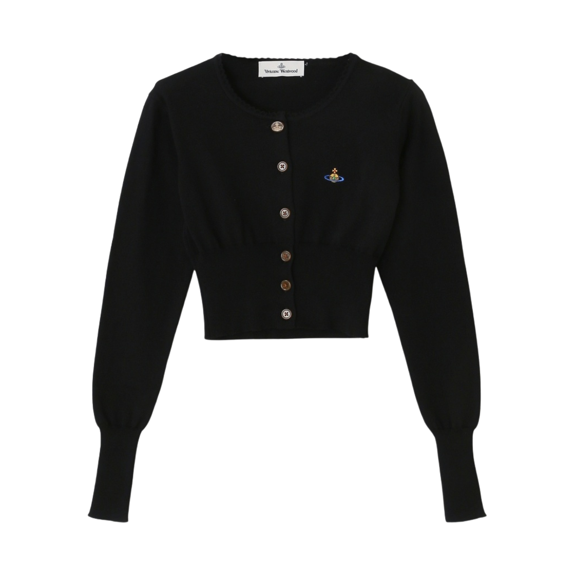 (W) 비비안 웨스트우드 베아 크롭 가디건 블랙((W) Vivienne Westwood Bea Crop Cardigan Black) - 1