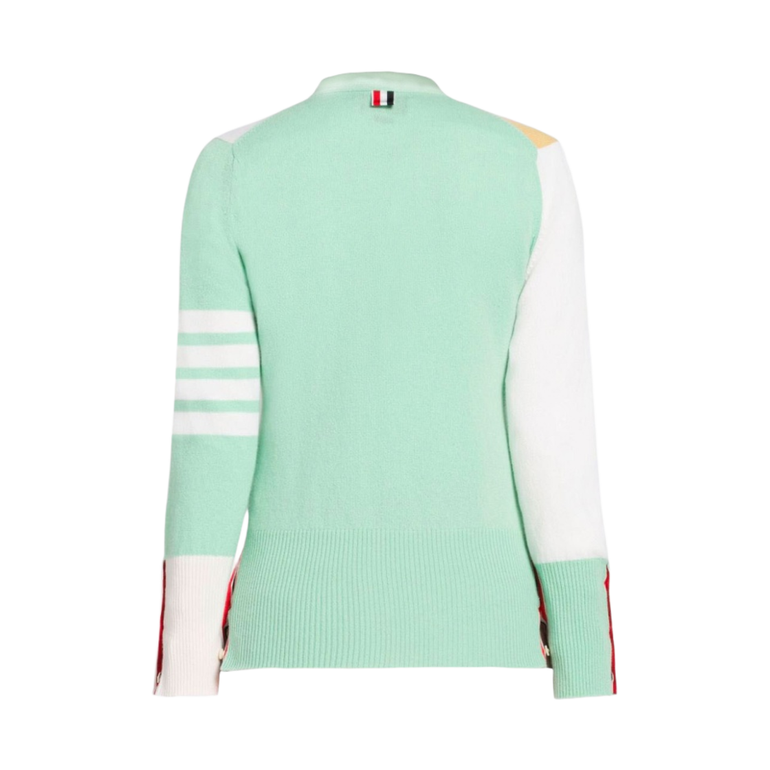(W) 톰브라운 펀 믹스 캐시미어 사선 브이넥 가디건 시즈널 멀티컬러((W) Thom Browne Fun-Mix Cashmere 4-Bar V-Neck Cardigan Seasonal Multicolor) - 2