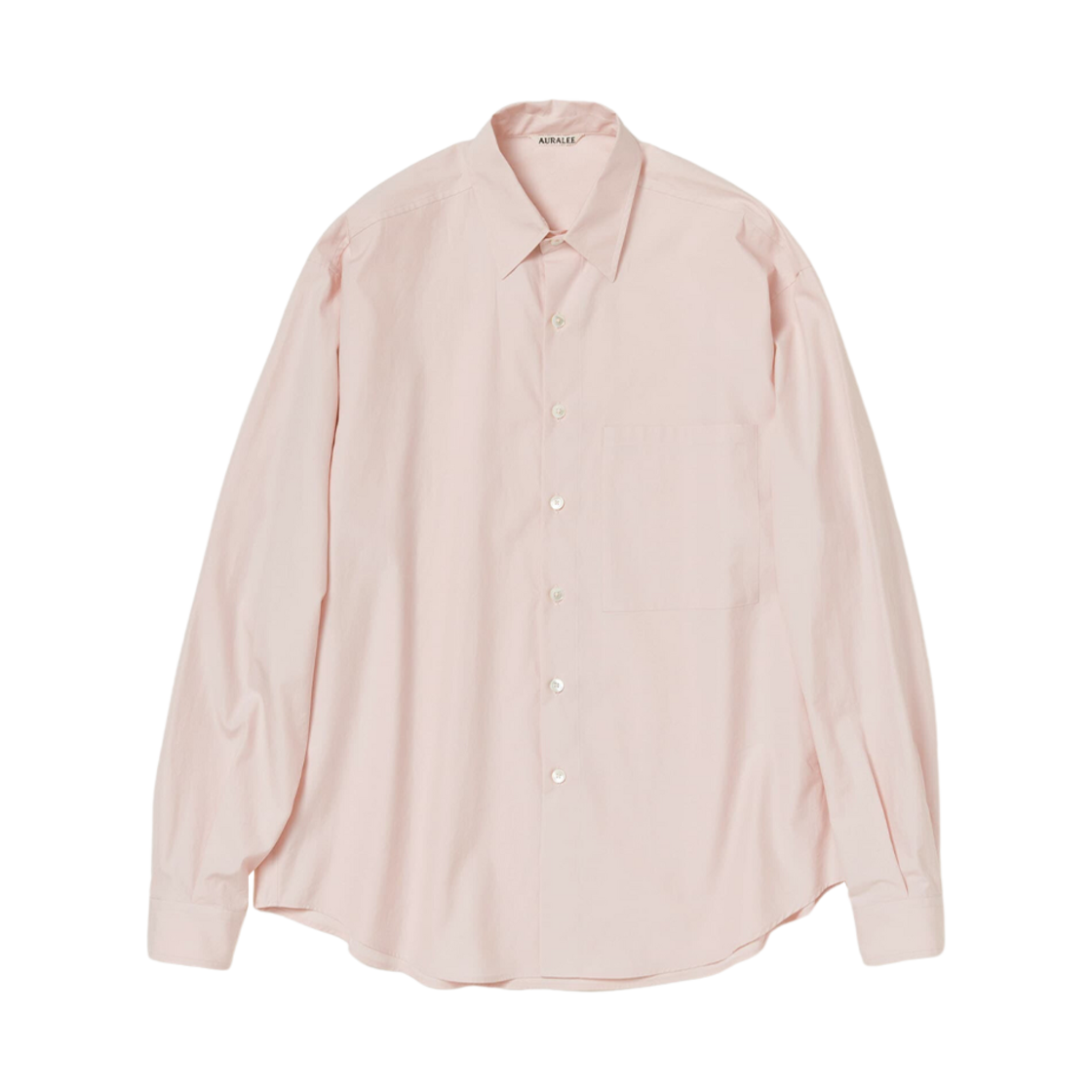 오라리 워시드 핀스 트윌 빅 셔츠 라이트 핑크