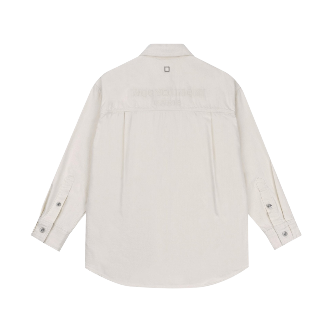 우영미 엠보싱 백로고 데님 셔츠 아이보리 - 22SS(Wooyoungmi Embossing Back Logo Denim Shirt Ivory - 22SS) - 2