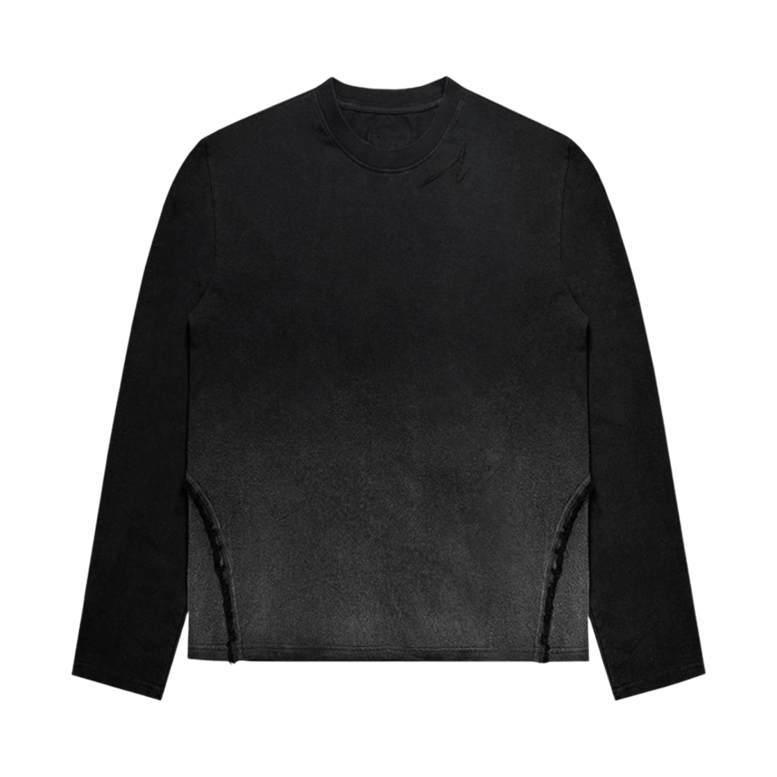 [KREAM 단독] 비엘알 디스트로이드 그라데이션 워싱 롱슬리브 블랙([KREAM 단독] BLR Destroyed Gradation Washing Long Sleeve Black)