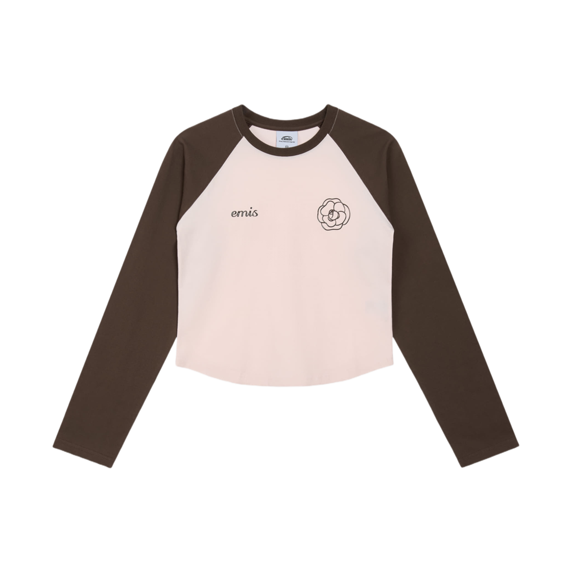 - (W) Emis Rose Raglan T-Shirt Pink