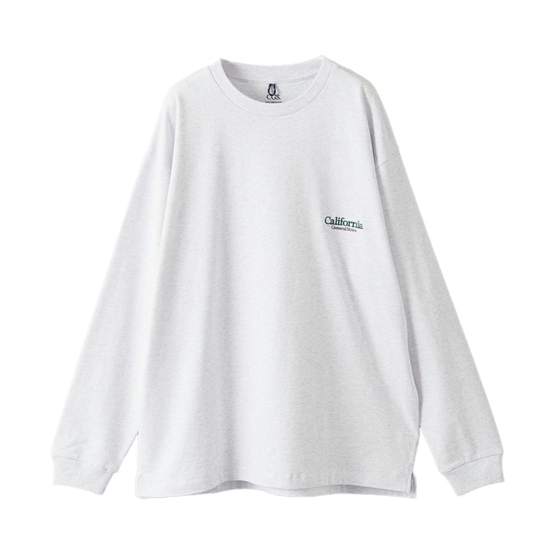 KM4DTSLCG10LG [KREAM 단독] California General Store Organic Cotton Logo Crew Long Sleeve Light Gray - 24FW