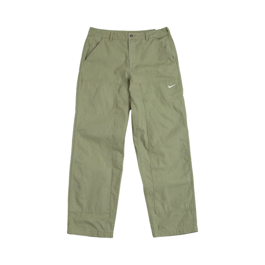 DQ5180-386 Nike Life Double Panel Unlined Pants Oil Green White - Asia