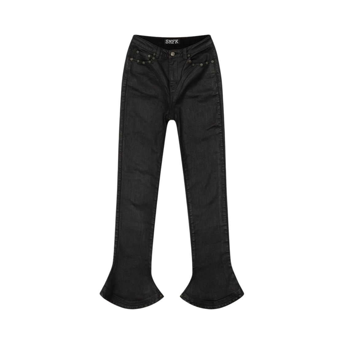 (W) 에스엠에프케이 와일드월드 타르판 왁스드 진 블랙((W) SMFK Wildworld Tarpan Waxed Jeans Black)
