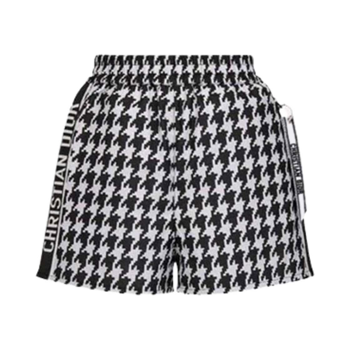 217P21A2865-9330 (W) Dior Houndtooth Shorts Black White