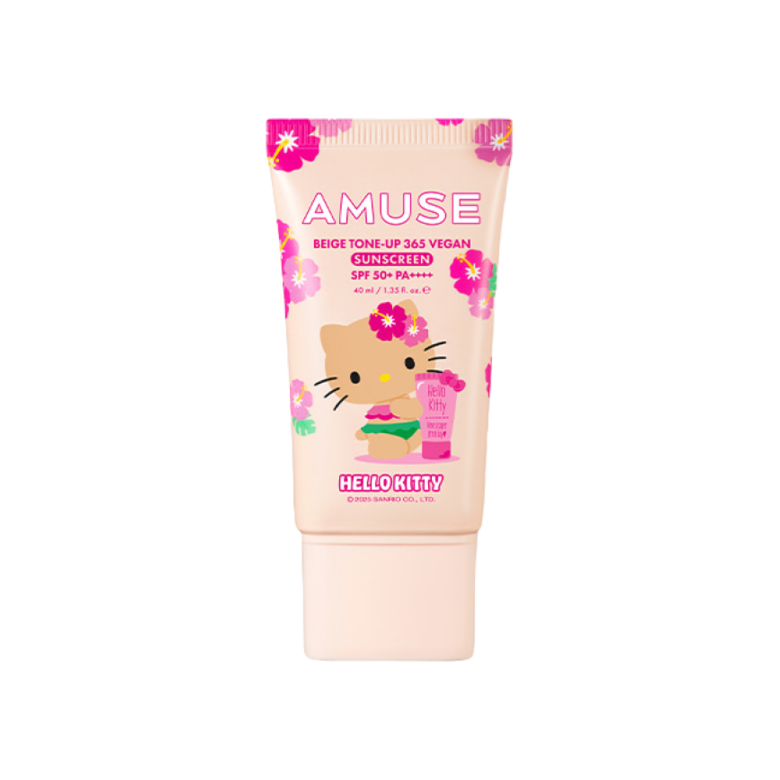 어뮤즈 x 헬로 키티 베이지 톤 업 365 비건 선크림(Amuse x Hello Kitty Beige Tone-Up 365 Vegan Sunscreen)