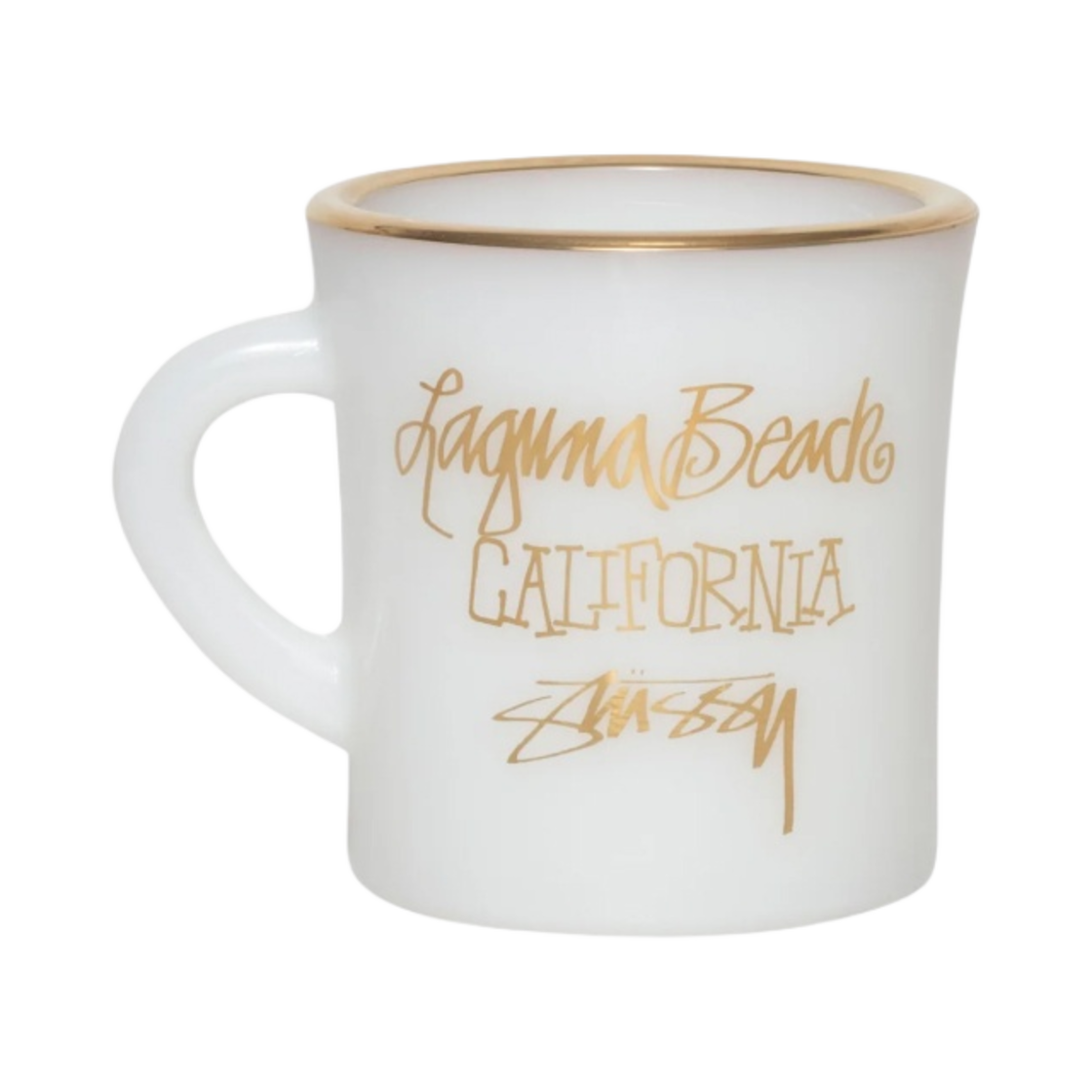138920 Stussy Laguna Milk Glass Mug White
