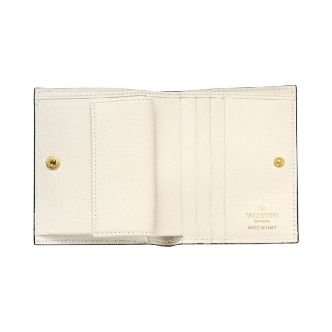 P0R39SNPI16 Valentino Compact Vlogo Signature Grainy Calfskin Wallet Light Ivory - #2