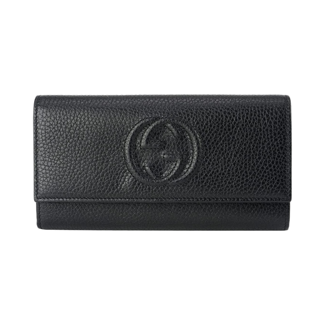 598206-A7M0G-1000 Gucci GG Interlocking Soho Continental Wallet Black