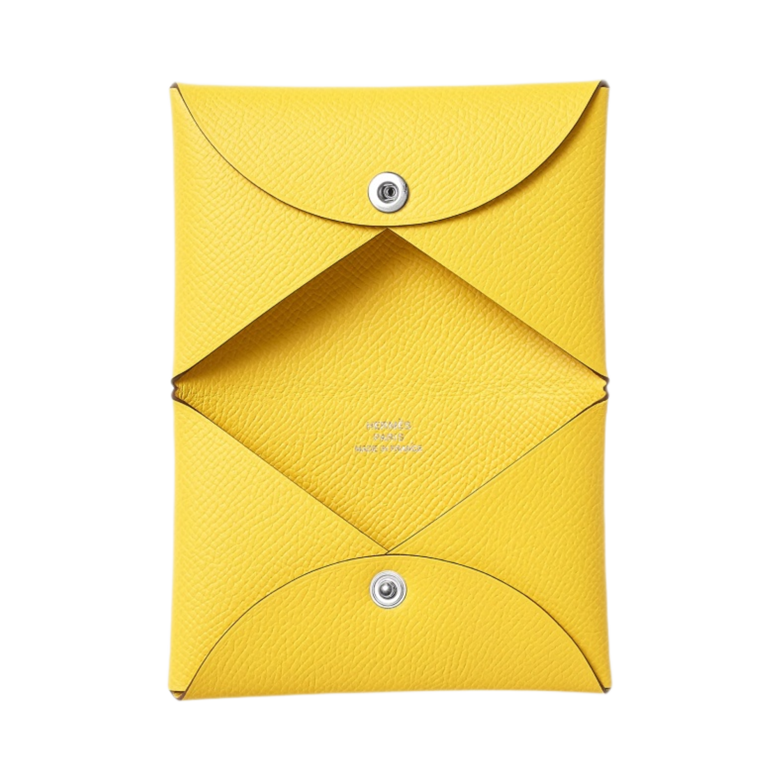 에르메스 칼비 카드 홀더 앱송 & 팔라듐 하드웨어 죤 드 나폴리(Hermes Calvi Card Holder Epsom & Palladium Jaune de Naples) - 2