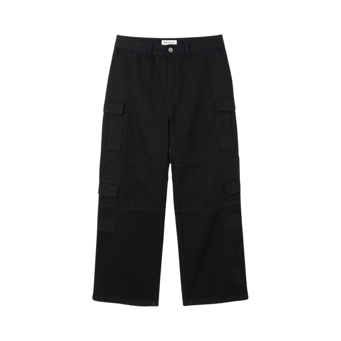 밀로 아카이브 플레어 데님 카고 팬츠 블랙