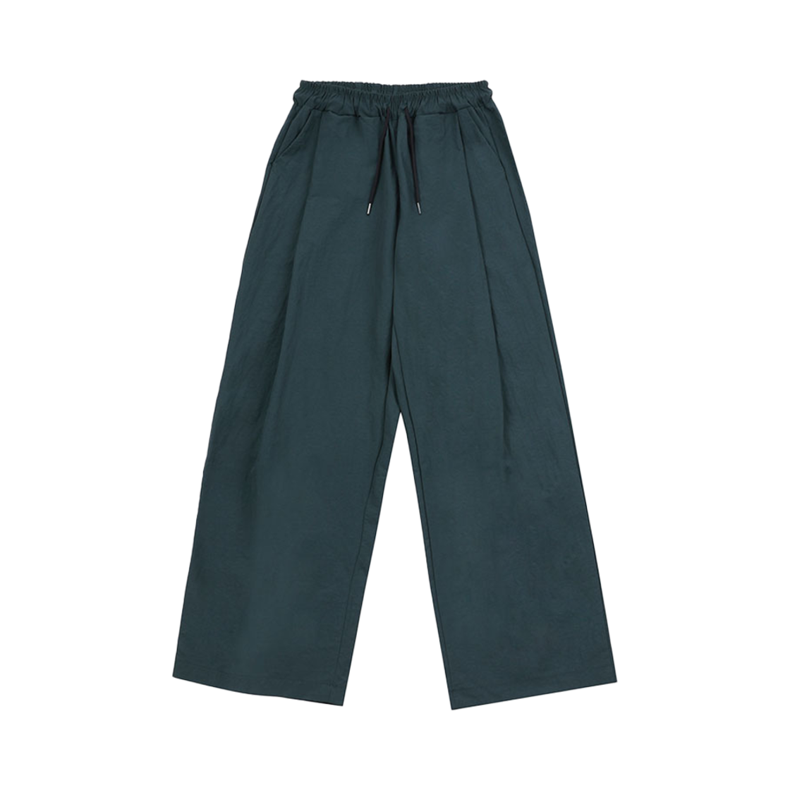 SLO15PT22504GN SLOW RECORD HOUSE Nylon One-Tuck Pants Teal