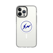 Casetify x Fragment x God Selection XXX 10th Logo Blue iPhone Magsafe Case Clear White Camera Ring