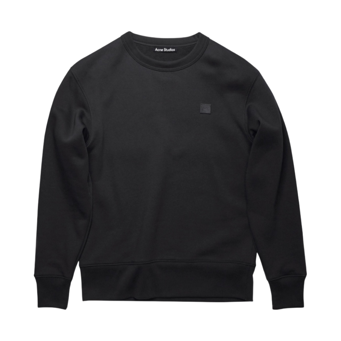 2HL173-900 Acne Studios Fairview Face Crewneck Sweatshirt Black