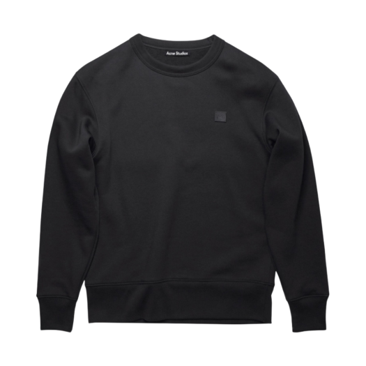 2HL173-900 Acne Studios Fairview Face Crewneck Sweatshirt Black