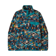 Patagonia Lightweight Synchilla Snap-T Fleece Pullover Fitz Roy Patchwork Belay Blue