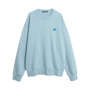 Acne Studios Fonbar Face Crewneck Sweatshirt Powder Blue