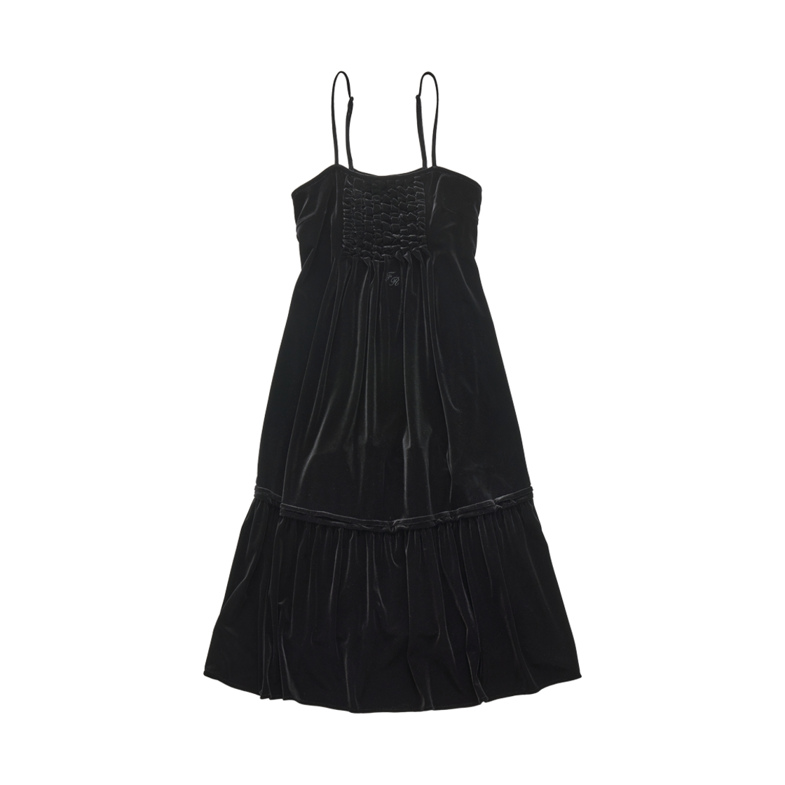 파르벵 젬 셔링 드레스 블랙(FARVEN Jem Shirring Dress Black)