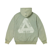 Palace Washed Out Tri-Ferg Hood Green - 23FW
