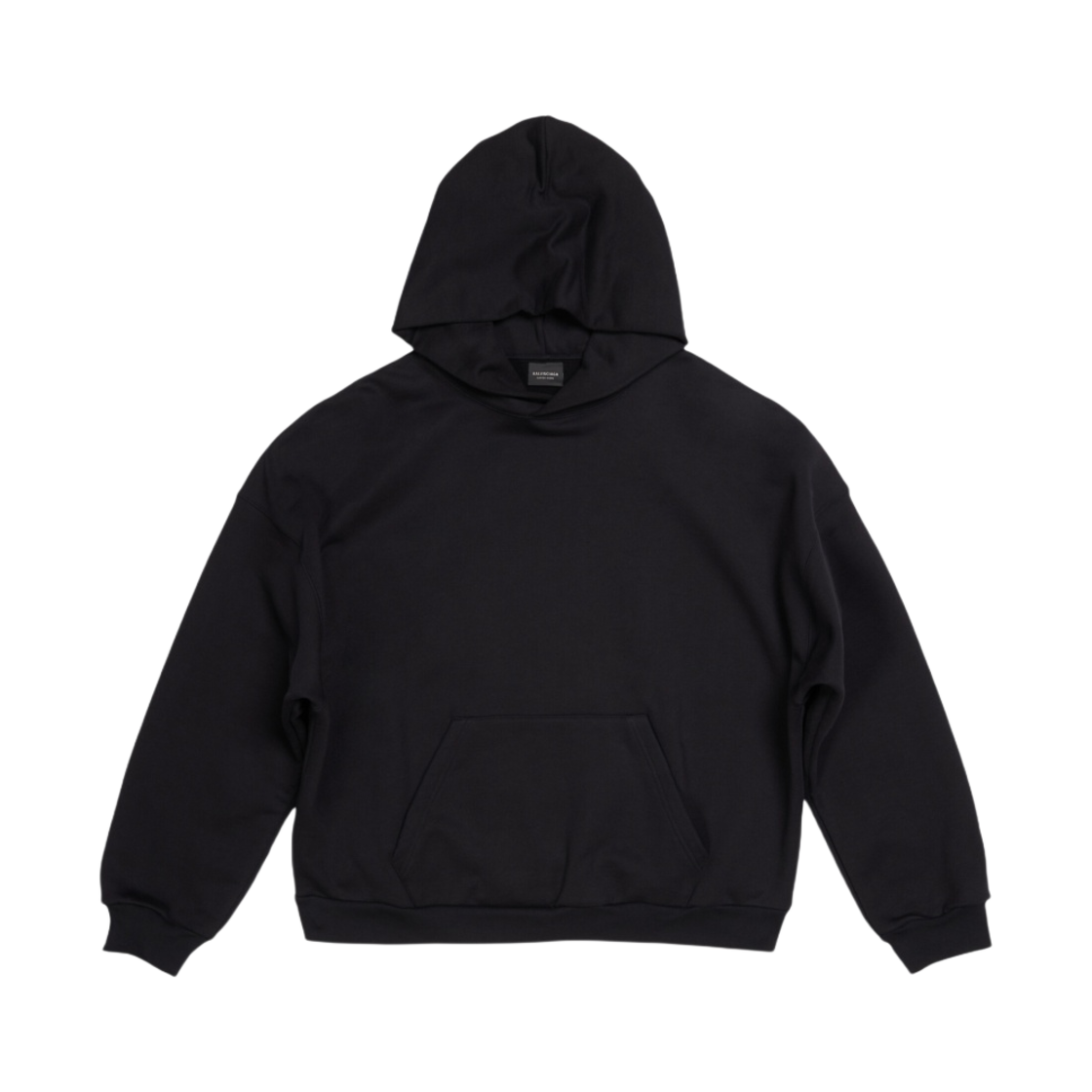 (W) 발렌시아가 케어 라벨 미디움 핏 후드 블랙((W) Balenciaga Care Label Medium Fit Hoodie Black) - 2