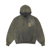 Project G/R TGS Embroidered Washed Hoodie Khaki Brown