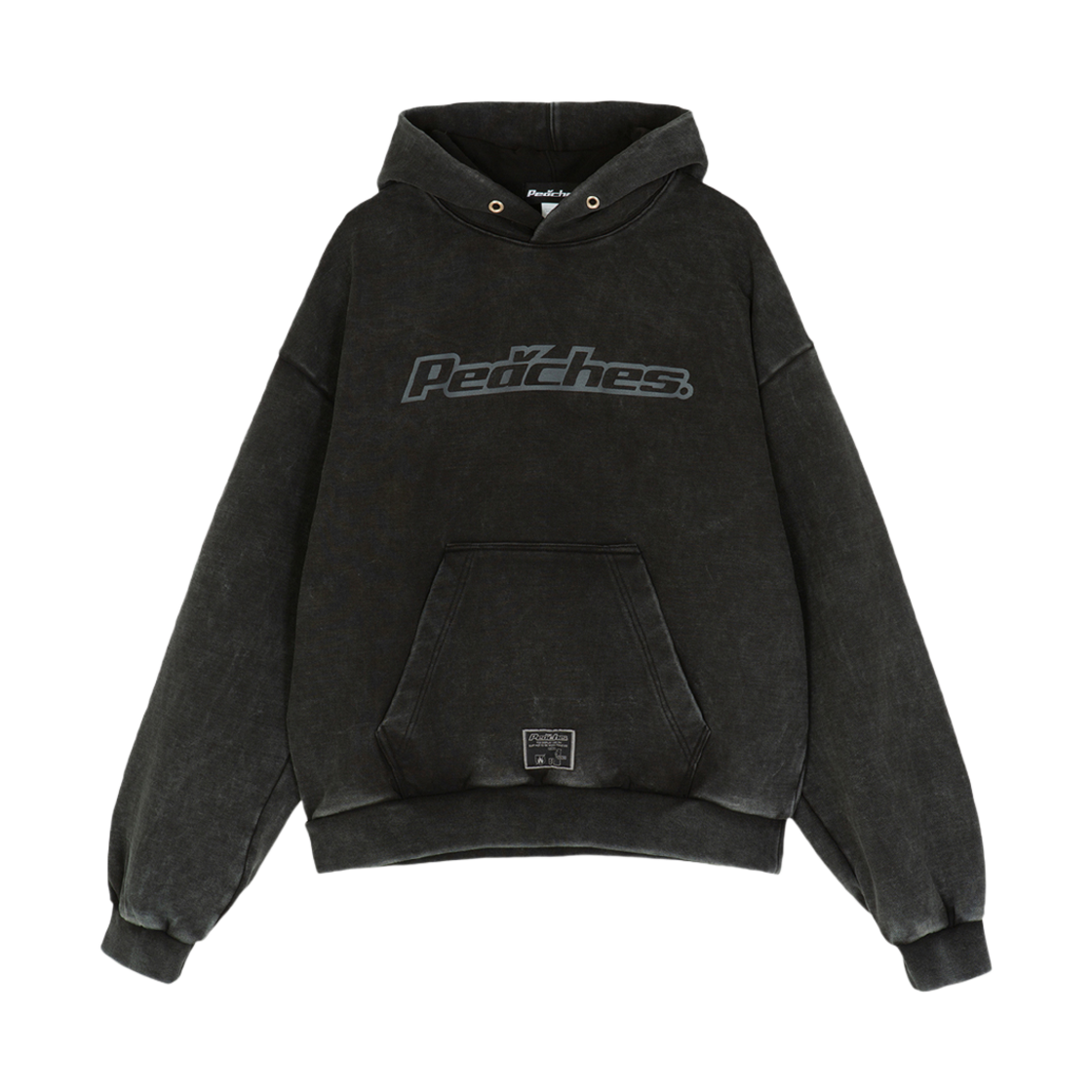 피치스 4 스트로크 로고 후디 블랙(Peaches 4 Stroke Logo Hoodie Black)