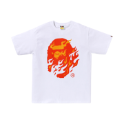 BAPE Flame Ape Head T-Shirt White Red