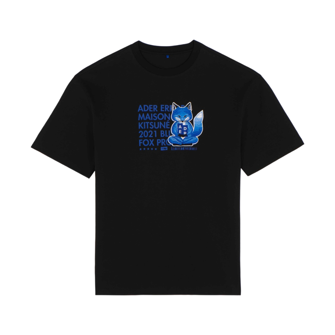 메종 키츠네 x 아더에러 메디테이션 폭스 티셔츠 블랙(Maison Kitsune x Ader Error Meditation Fox T-Shirt Black)