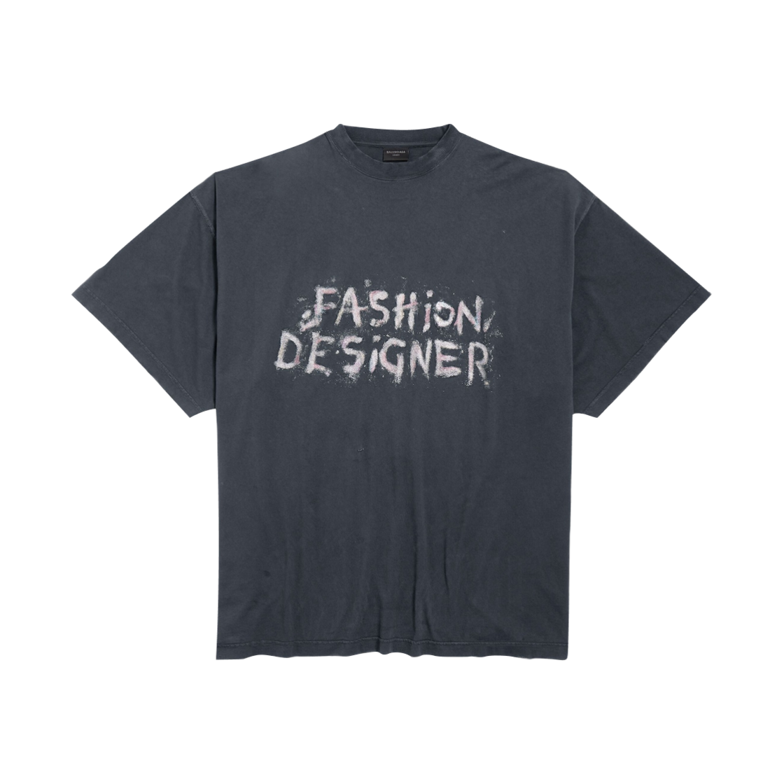 831305TSVC51041 Balenciaga Fashion Designer Oversized T-Shirt Faded Black