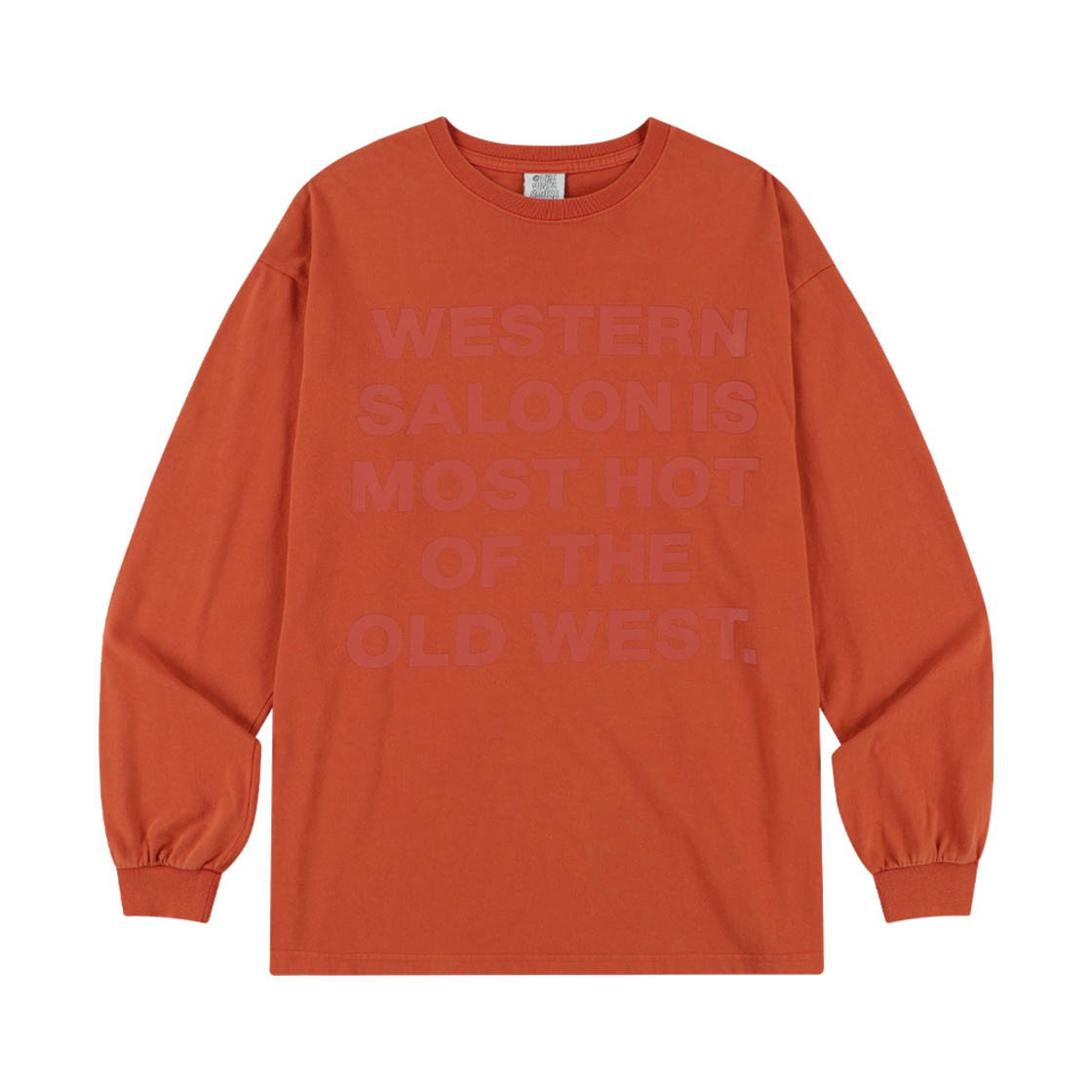 더바이닐하우스 올드 웨스트 타이포 롱슬리브 티셔츠 오렌지