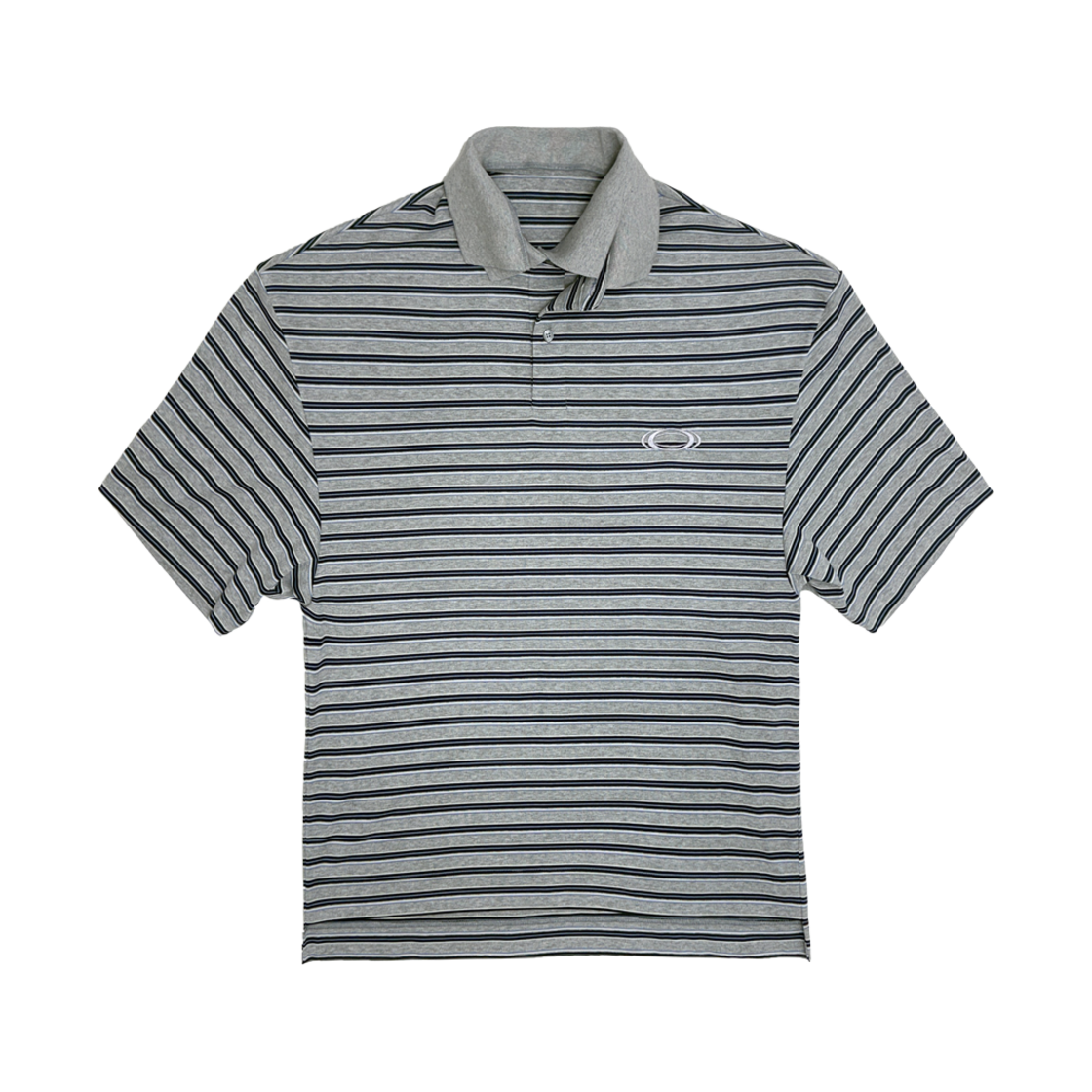 [KREAM 단독] 씨비전 바이 씨에스씨 더블 카라 폴로 그레이 블루 스트라이프([KREAM 단독] Civision by CSC Double Collar Polo Grey Blue Striped)