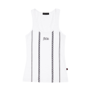 Darling You're Bad Women Lace Printed Sleeveless Off White