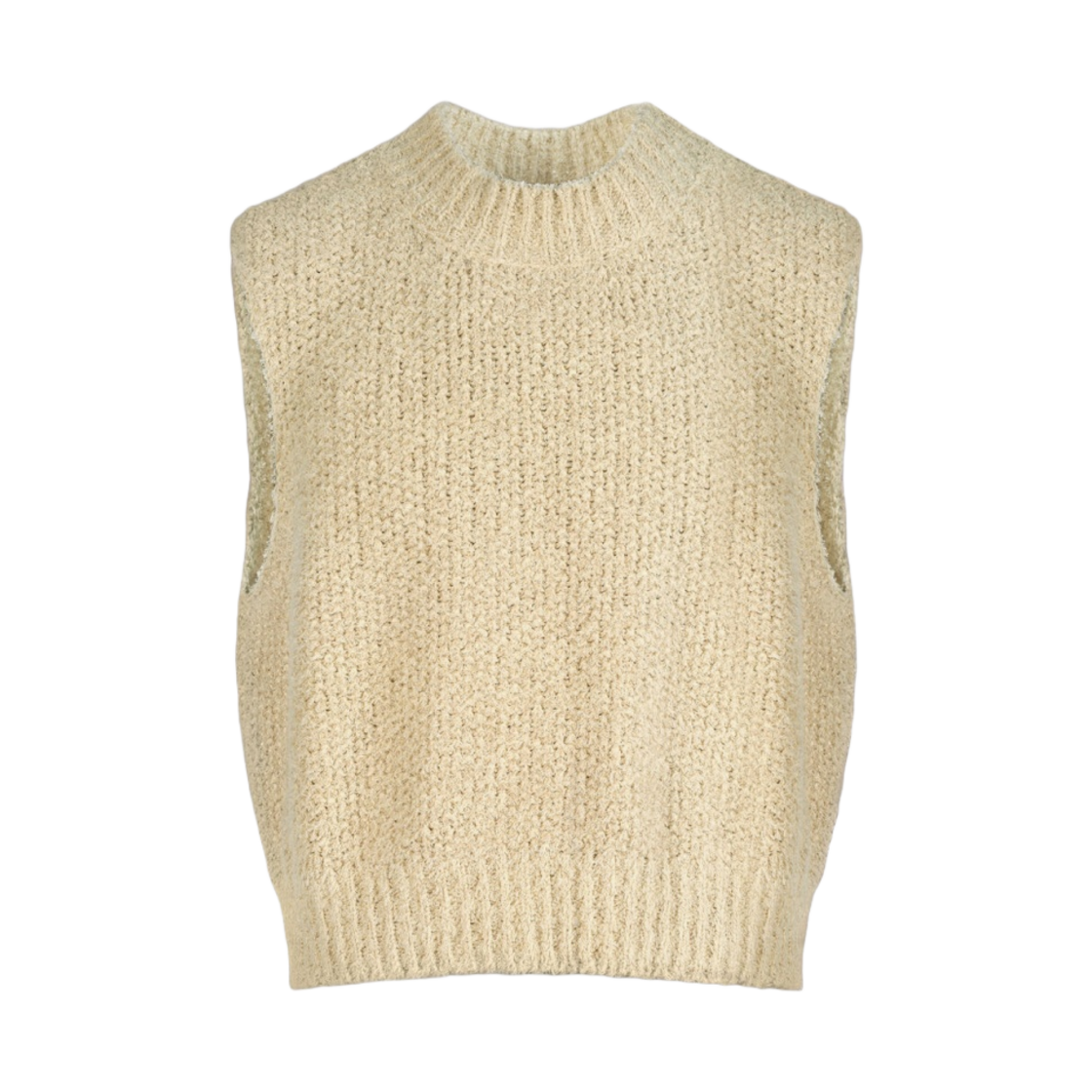 (W) 메종 마르지엘라 니트 슬리브리스 스웨터 화이트((W) Maison Margiela Knit Sleeveless Sweater White) - 1