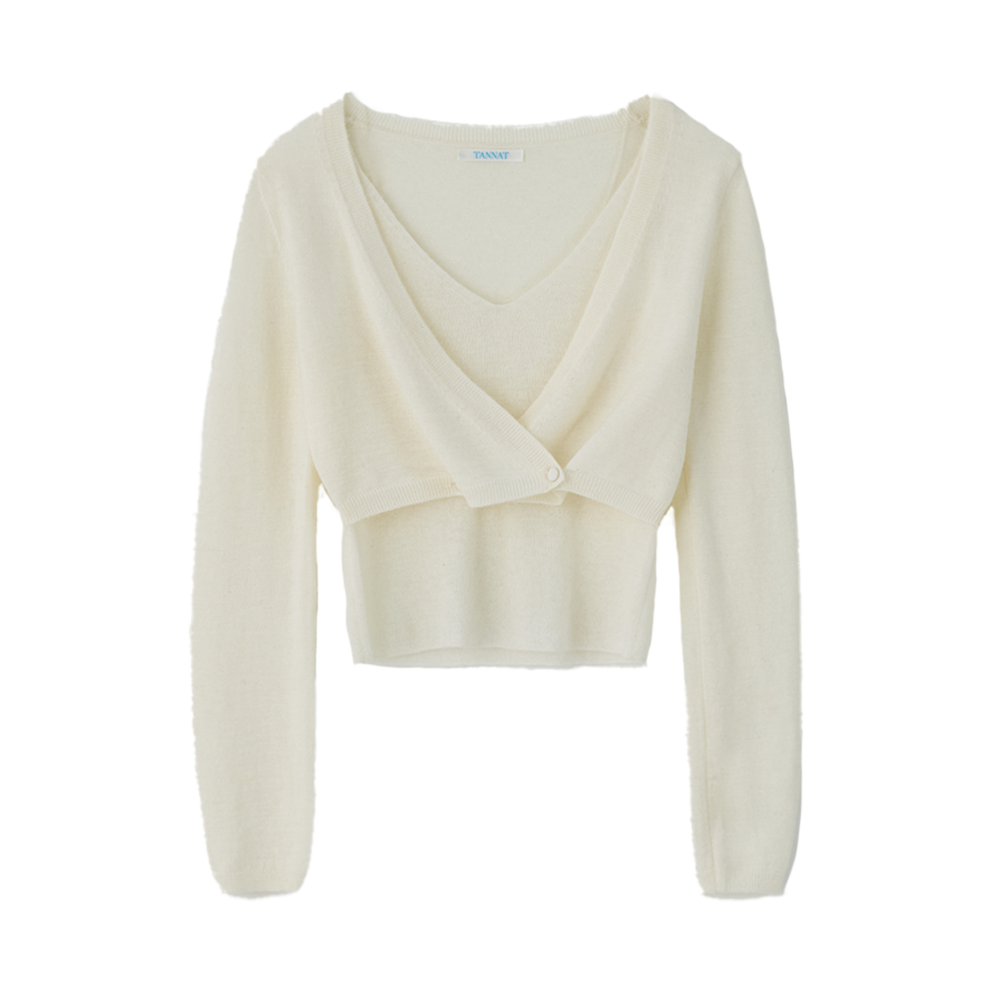 TA12359 TANNAT T/T Lisse sleeve set up cardigan - ivory