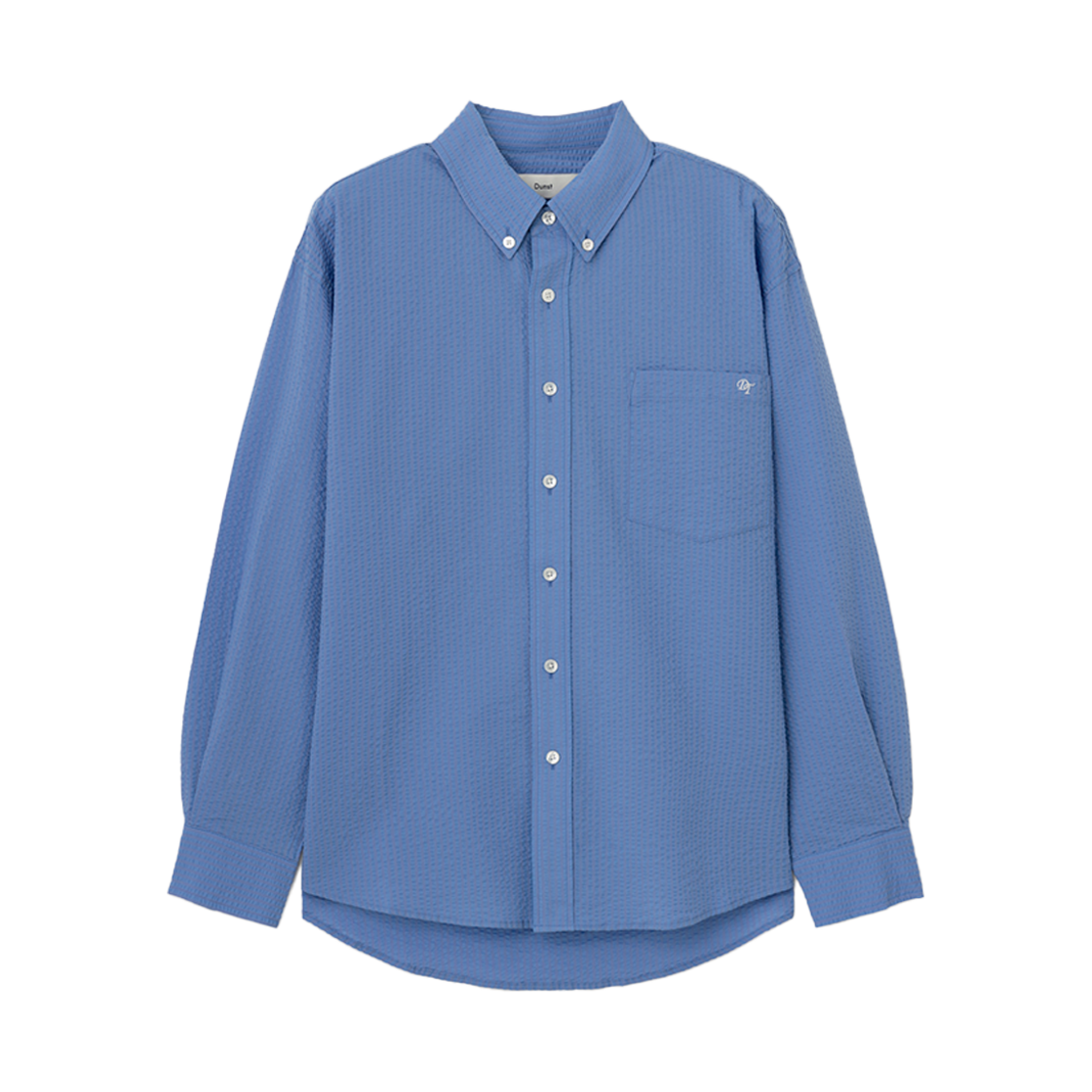 UDSH5A111B2 Dunst Unisex Classic Blue Shirt Seersucker Blue