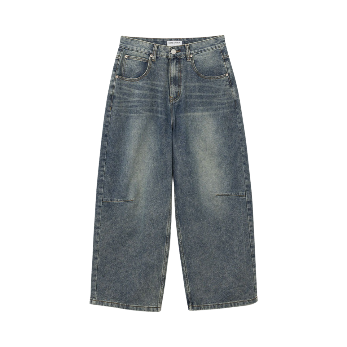 밀로 아카이브 루즈 스트레이트 데님 팬츠 딥 블루