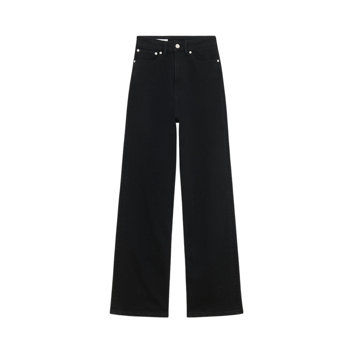 (W) 메종 키츠네 루즈 핏 진 스톤 블랙((W) Maison Kitsune Loose Fit Jeans Stone Black) - 1
