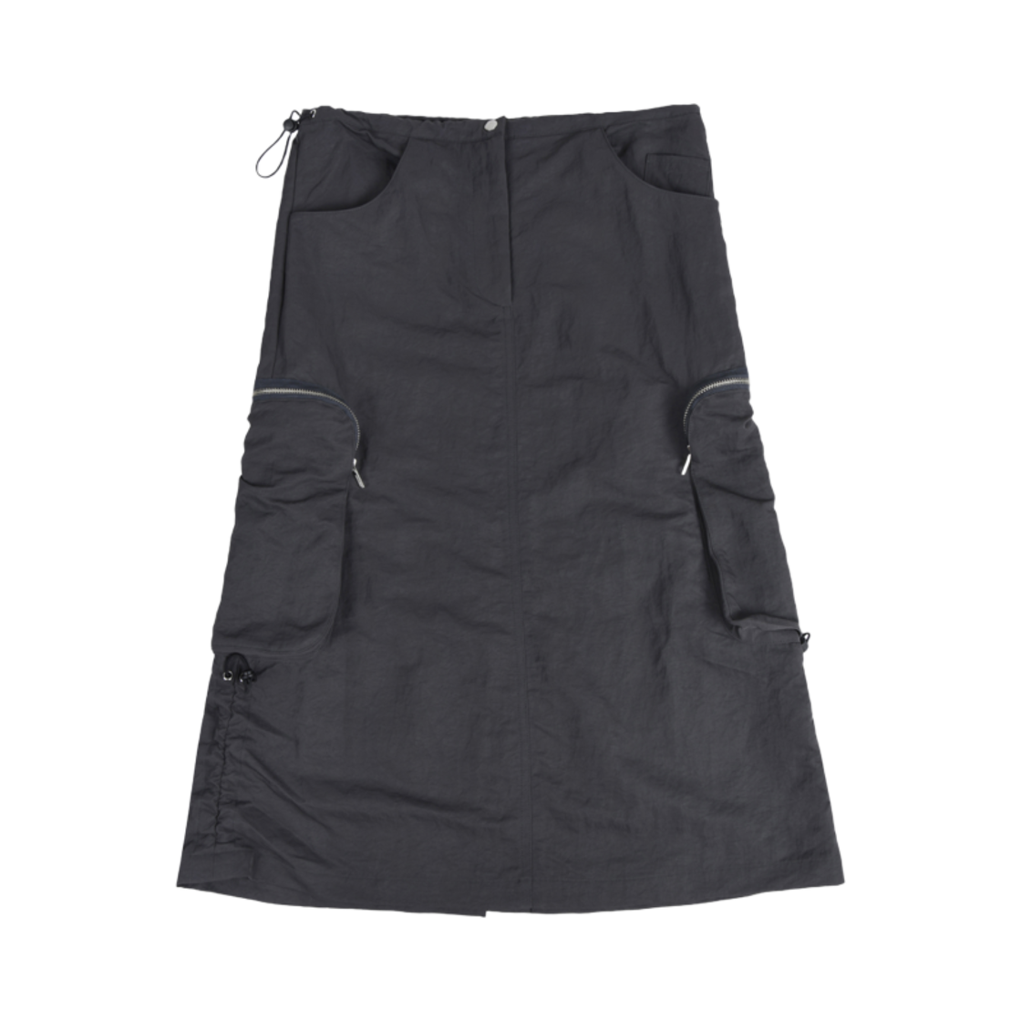 - (W) Aeae Out Pocket Long Skirts Charcoal