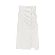 (W) Glowny Devon Eyelet Long Skirt White